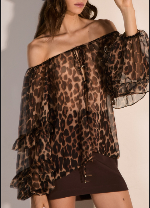BLUSA BATA ONÇA BETH - LOUBUCCA