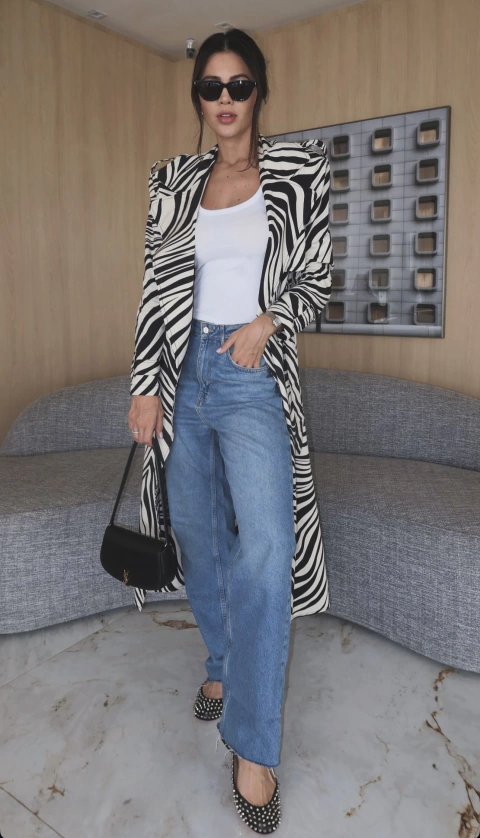 SOBRETUDO ESTAMPADO ANALU - CLOUDE - comprar online