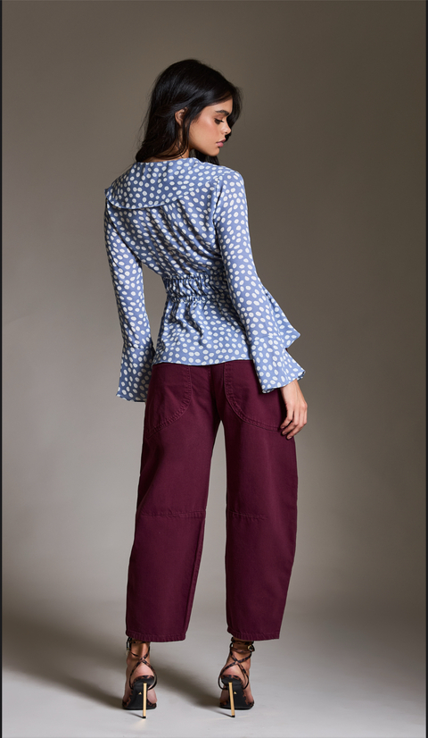 BLUSA AZUL POA MARCELA - AQUARELLA