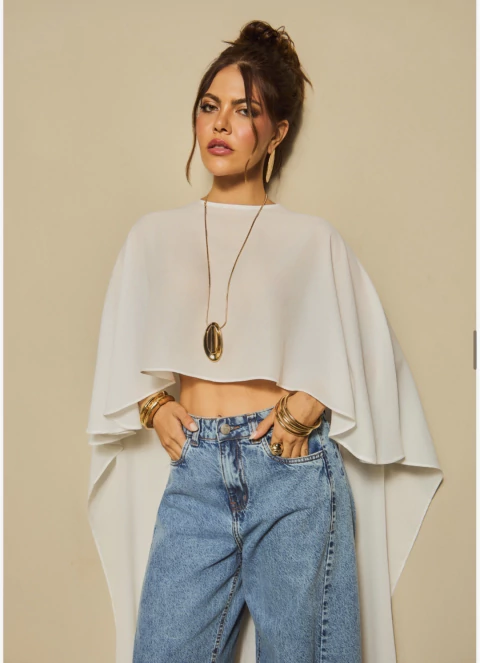 BLUSA BATA OFF WHITE VALARTA - LOUBUCCA - comprar online