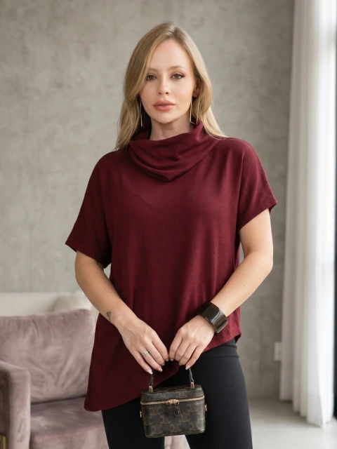 Blusa Gola Alta Cereja