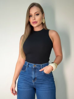 Cropped Regata Gola Alta Canelado