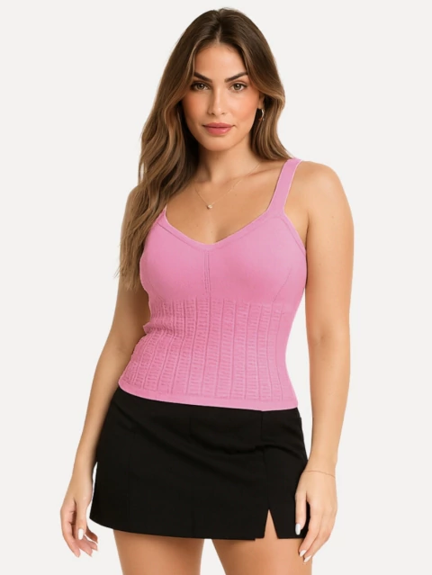 Regata Tricot Tijolinho - comprar online