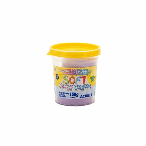 PLASTILINA MASA ACRILEX EN POTE BABY COLORS LILA BEBE - comprar online