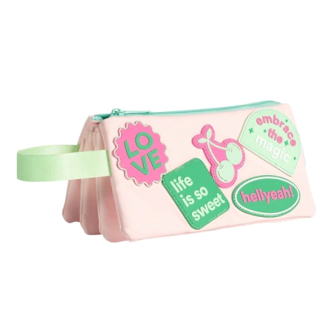 CARTUCHERA MOOVING CUADRUPLE PINK