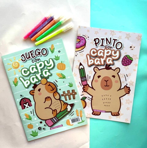 SET LIBRO PARA COLOREAR + LIBRO DE ACTIVIDADES BE POSITIVE CAPIBARA - comprar online