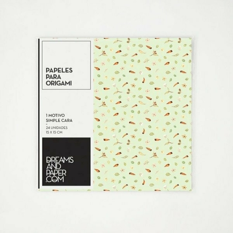 PAPEL PARA ORIGAMI DREAM AND PAPER 15 X 15 MOTIVO BAYAS - comprar online