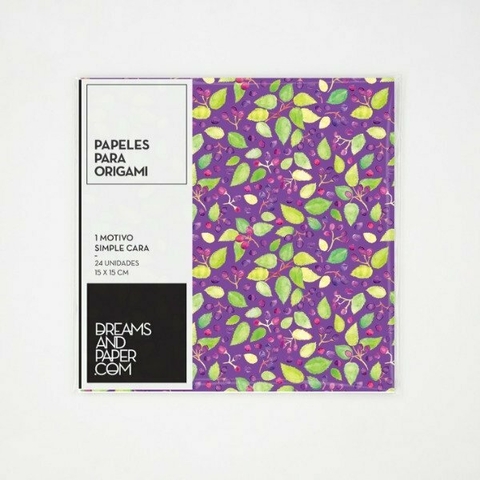 PAPEL PARA ORIGAMI DREAM AND PAPER 15 X 15 MOTIVO MAQUI - comprar online