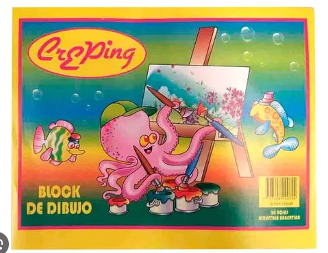 BLOCK DIBUJO CREPING NRO 6 COLOR