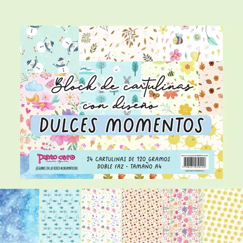 BLOCK DE CARTULINAS PUNTO CERO DOBLE FAZ X24 - DULCES MOMENTOS - comprar online