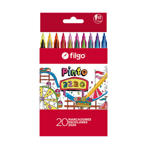 MARCADOR FILGO ESCOLAR PINTO 1MM CAJA X20 - comprar online