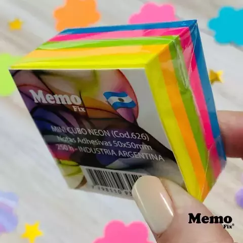 MINI CUBO MEMO FIX NEON 50X50MM 250HJS - comprar online