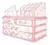 ORGANIZADOR DE ESCRITORIO DIAMOND ROSA 4 CAJONES - comprar online