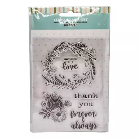 SELLO CRISTAL SILICONADO IBICRAFT 4 X 6 LOVE AND FLOWERS - comprar online