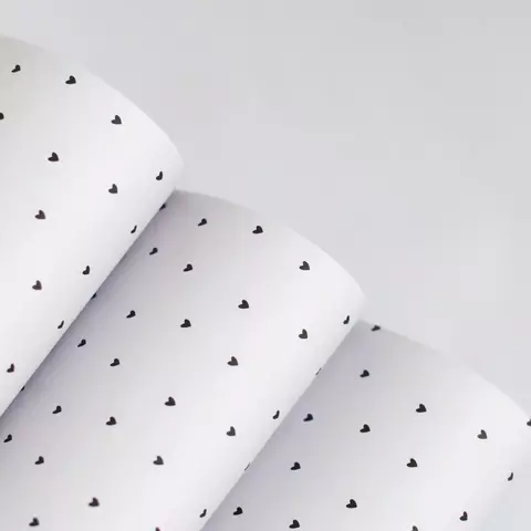 OPALINA ESTAMPADA A4 DUOGRAF - CORAZONES NEGROS - comprar online