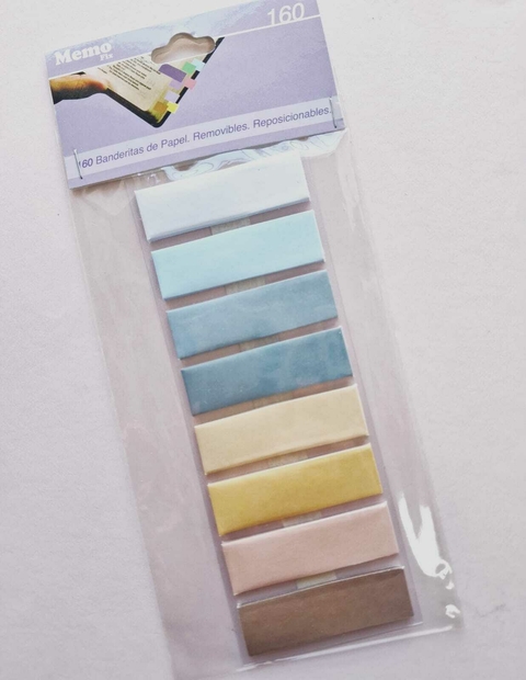 BANDERITAS DE PAPEL MEMO FIX PASTEL PACK DE 8 X 20HJS - comprar online