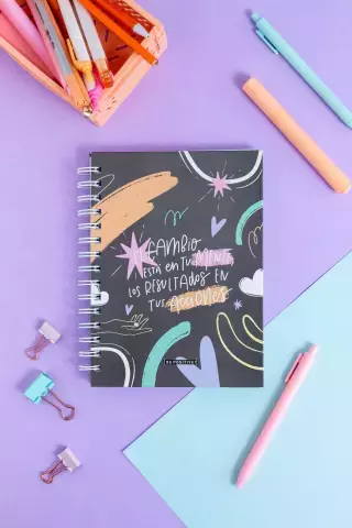 CUADERNO A5 TAPA DURA BE POSITIVE ACCIONES