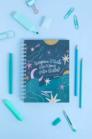 CUADERNO A5 TAPA DURA BE POSITIVE BRILLAR