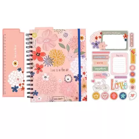 Cuaderno A5 tapa dura Ibi Craft x150 hojas - Love is in the air - comprar online