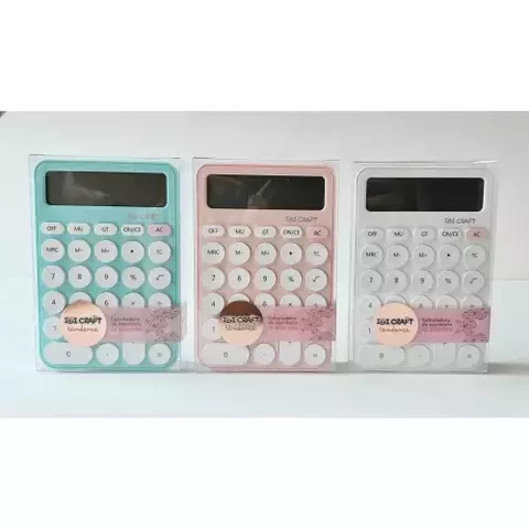 CALCULADORA DE ESCRITORIO IBI CRAFT 12 DIGITOS PASTEL