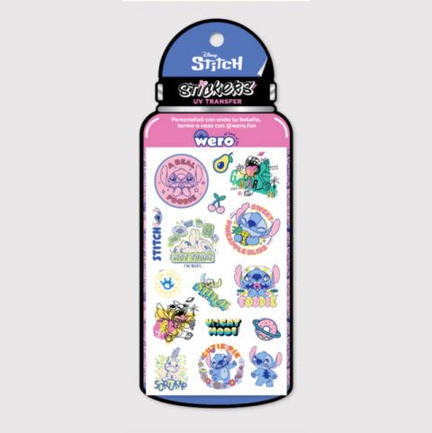 STICKERS DE VINILO UV TRANSFER WERO STITCH