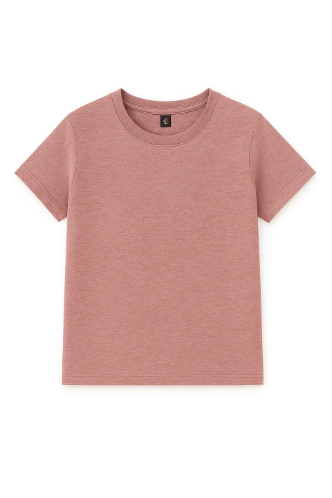 Remera Clasica Unisex Rosa Melange - comprar online