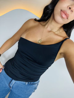 BLUSA UMA ALCA POLIAMIDA DUPLA - LOJA LOOKAMEIXO