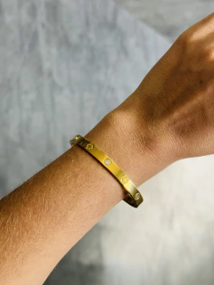 PULSEIRA AÇO INOXIDÁVEL trevo strass na internet