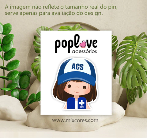 Pin - ACS - Branca Cab Castanho
