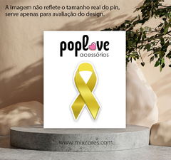 Pin - Laço Agosto Dourado