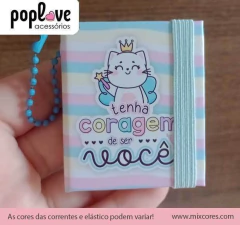 Chaveirinho com Bloquinho Adesivo - Tenha Coragem - comprar online