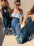 BLUSA CORSET JEANS RENDA TROPICÁLIA - AS CARIOCAS - loja online