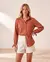 CAMISA MANGA LONGA MIRANDA - TERRACOTA - A'COR 