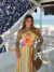 VESTIDO LONGO AMARRAÇÃO FRENTE FLOR DE VERÃO - loja online
