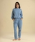 Pijama Feminino Algodão Pima Kim Azul Azzero