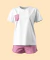 Pijama Feminino Algodão Pima Naty Pied de Poule Red