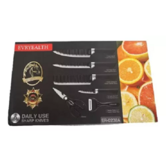 Set Juego Cuchillos Cocina 6 Pz Acero Cerámica Profesional - The otto store