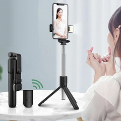 Palo Selfie Celular Bluetooth Aluminio Tripode Luz F210S - The otto store