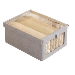 Caja Canasto Cesto Organizador Plegable Con Tapa Y Ventana - comprar online