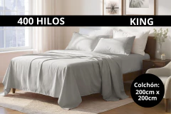 JUEGO DE SÁBANAS KING 400 HILOS