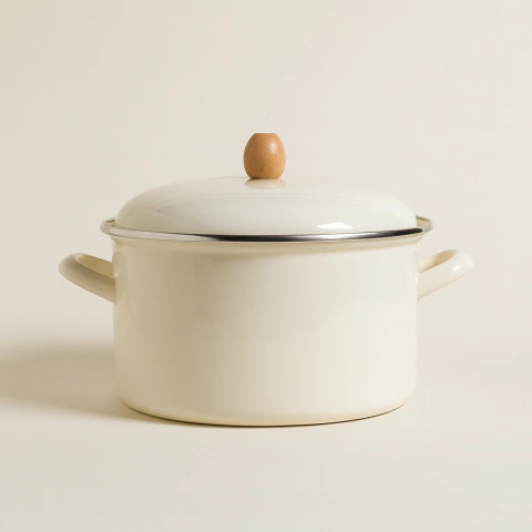 CACEROLA KONYA ENLOZADA CREMA 24 CM - 6000 ML