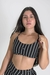 Top lily Listrinhas Branco/Preto