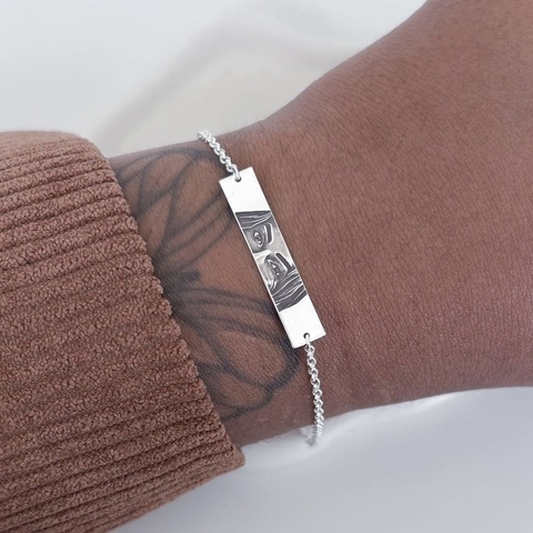 Pulseira Personalizada com Nome “Olhar” ou “Sorriso” em Prata 925 - comprar online