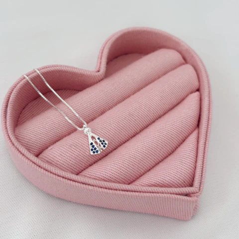 Colar Nossa Senhora Aparecida 12mm prata 925