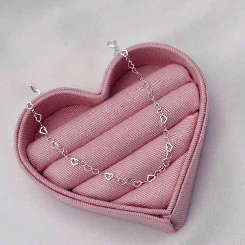 Pulseira corrente coração
