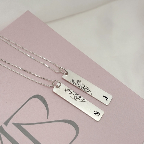 Kit colar personalizável com gravação em Prata 925 - LEIA A DESCRIÇÃO - comprar online