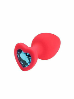 Plug G de Silicone Vermelho com Azul Céu - comprar online