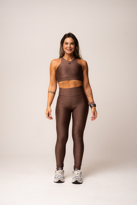 Legging Shine Lunar Marrom - comprar online