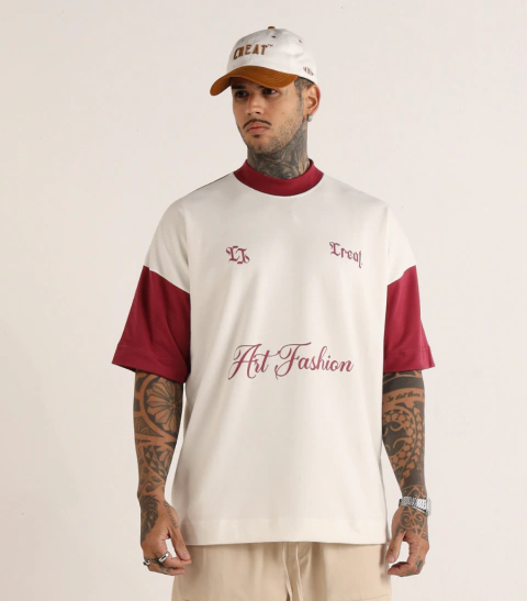 OVERSIZED ART FASHION BORDO