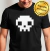 Camiseta Algodão Peruano Pixel Caveira
